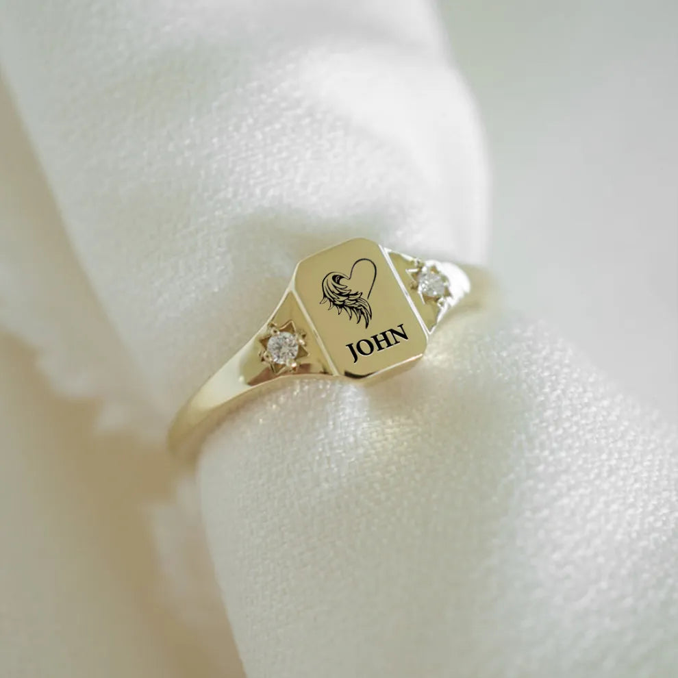For Memorial - S925 Custom Name ring