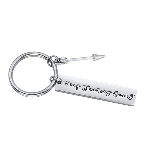 Keep F Going Keychain
