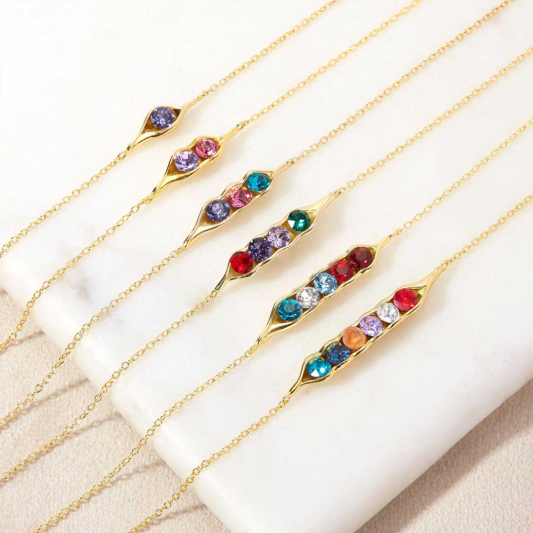 For Friends - We're peas in a pod Custom Birthstone Bracelet