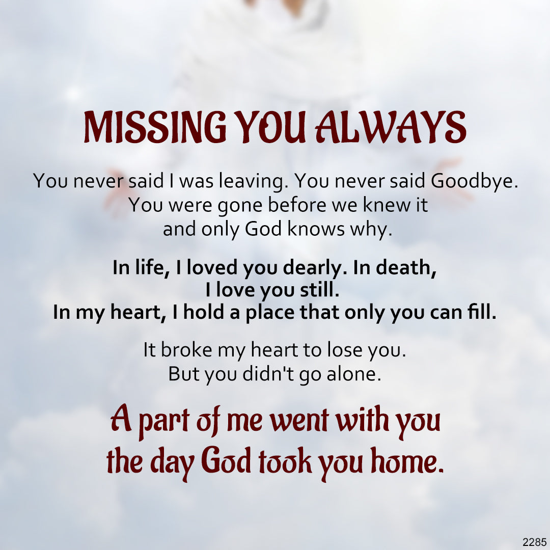 For Memorial - Heart With Wings Thin Ring