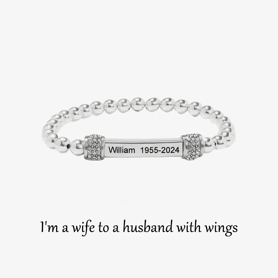 For Memorial - Missing You Always Custom Name And Date Bead Bracelet
