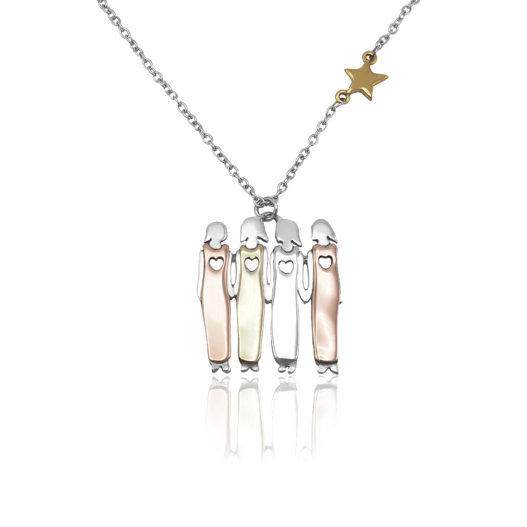 For Friend - Thank You For Being My Unbiological Sister Sister Star Pendant Necklace