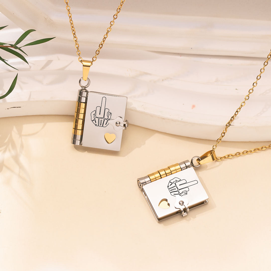 Fuck It Adulting is bullshit Book Necklace