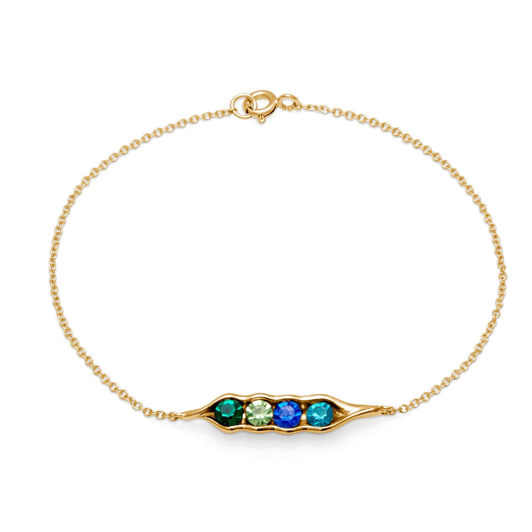 For Friends - We're peas in a pod Custom Birthstone Bracelet