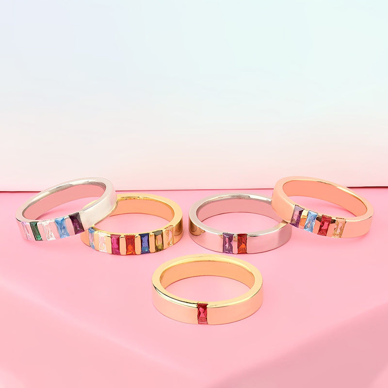 Custom Birthstone Family Elegant Ring