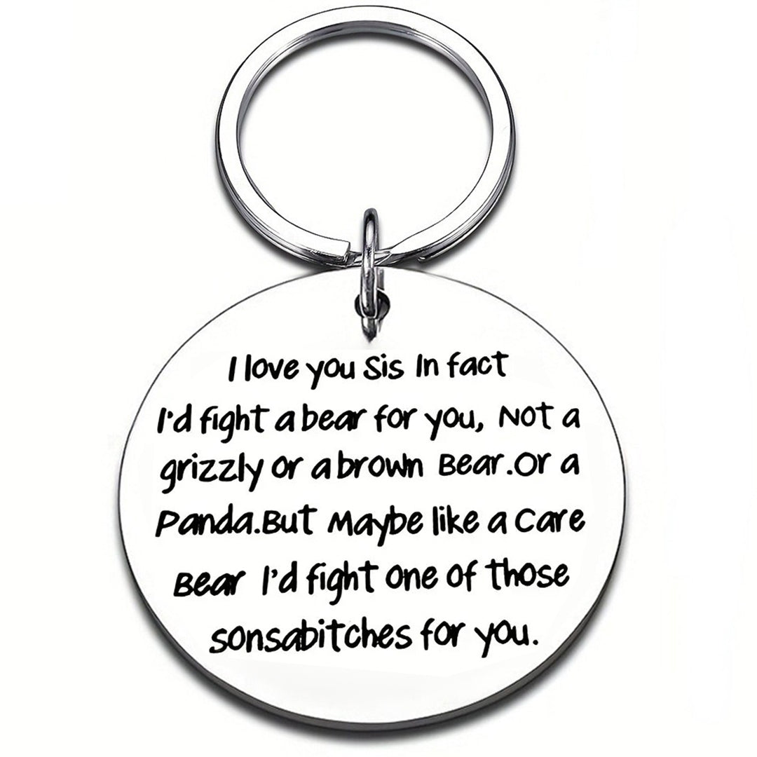 I Love You Sis Keychain