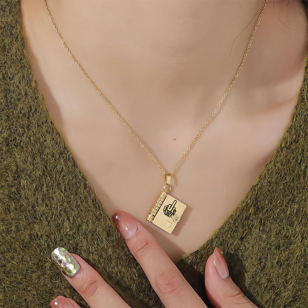 Fuck It Adulting is bullshit Book Necklace
