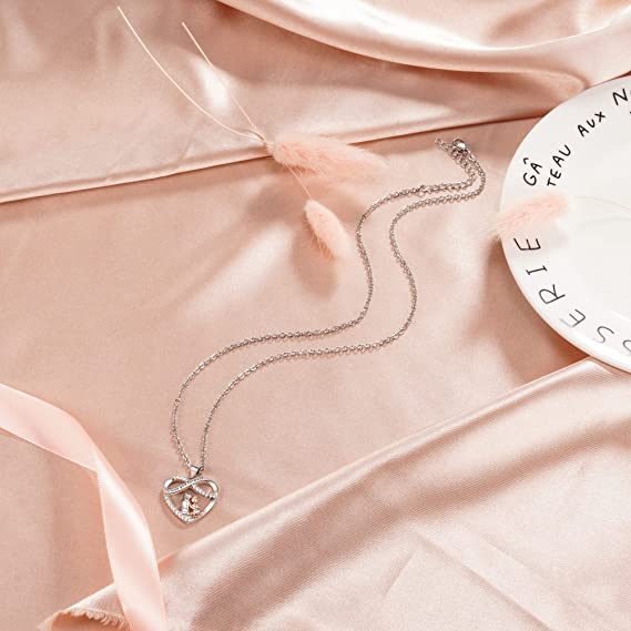For Granddaughter- S925 You Will Always Have Me And I Will Always Have You Infinity Heart Necklace