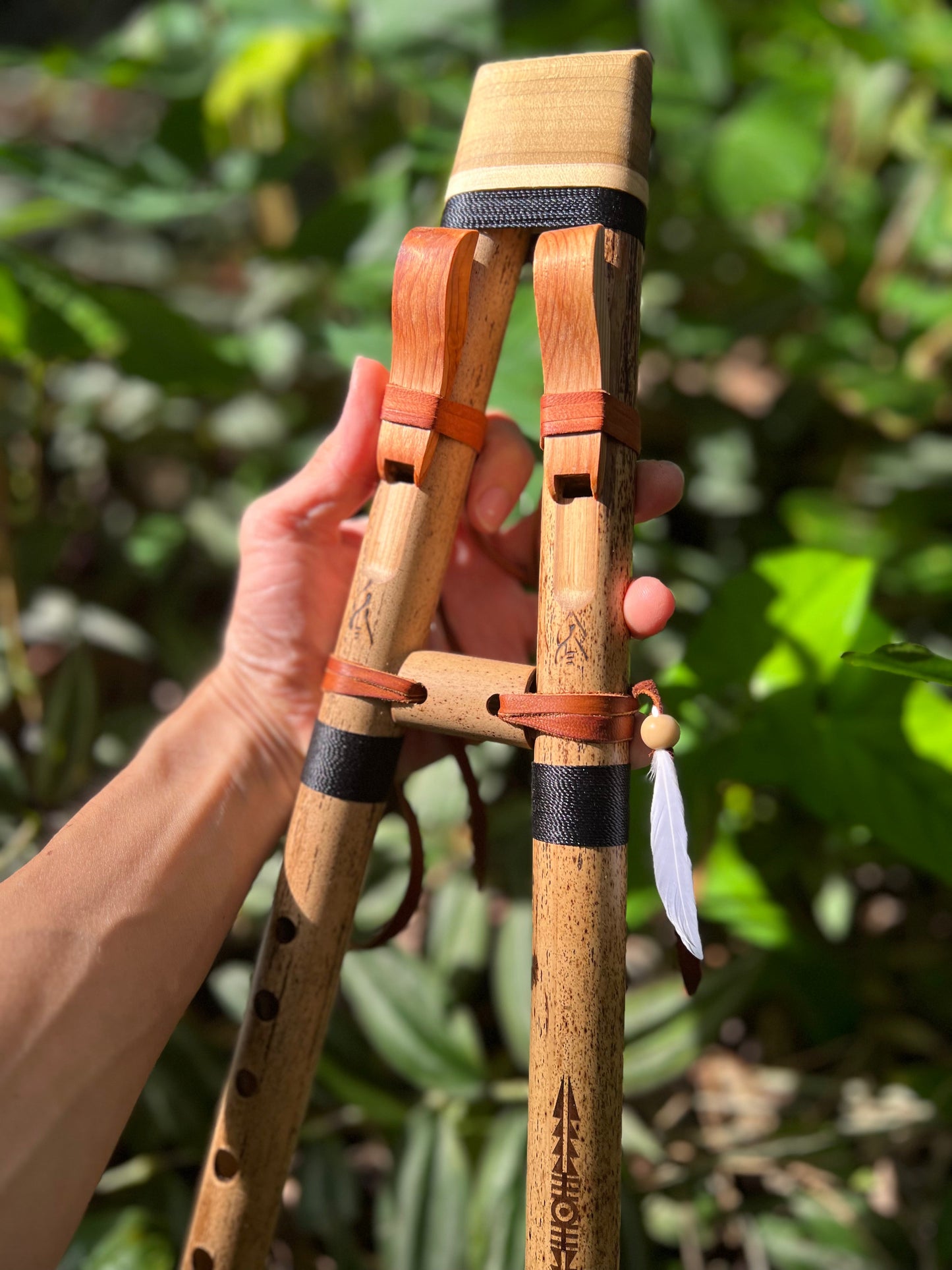 Native drone bamboo flute