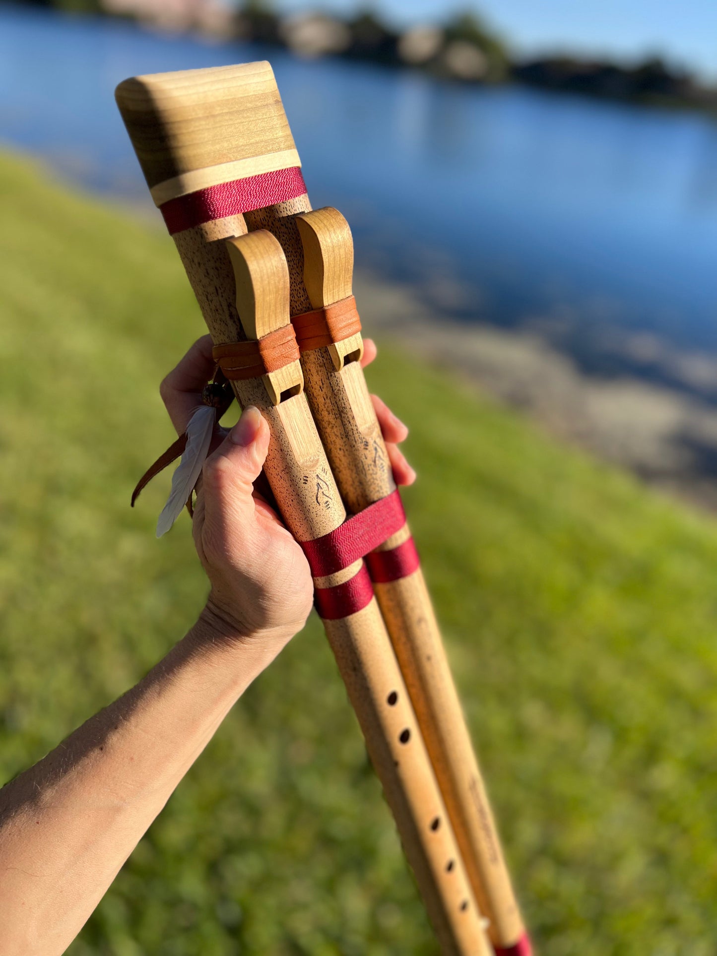 Native drone bamboo flute - Prallel Style