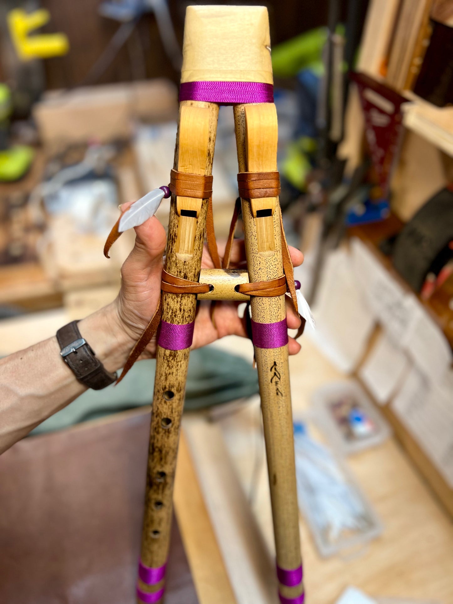 Native drone bamboo flute