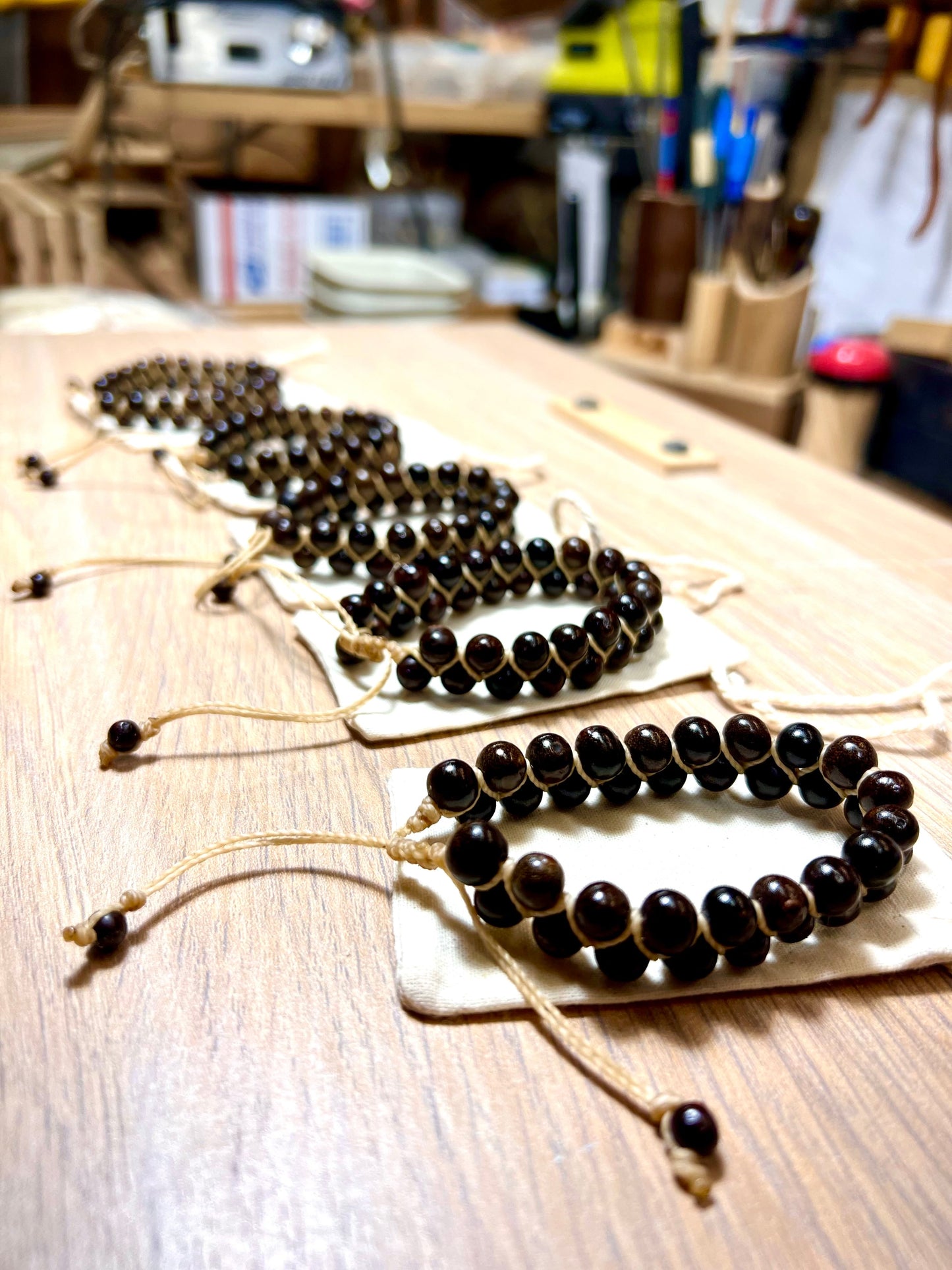 Natural seeds bracelet.