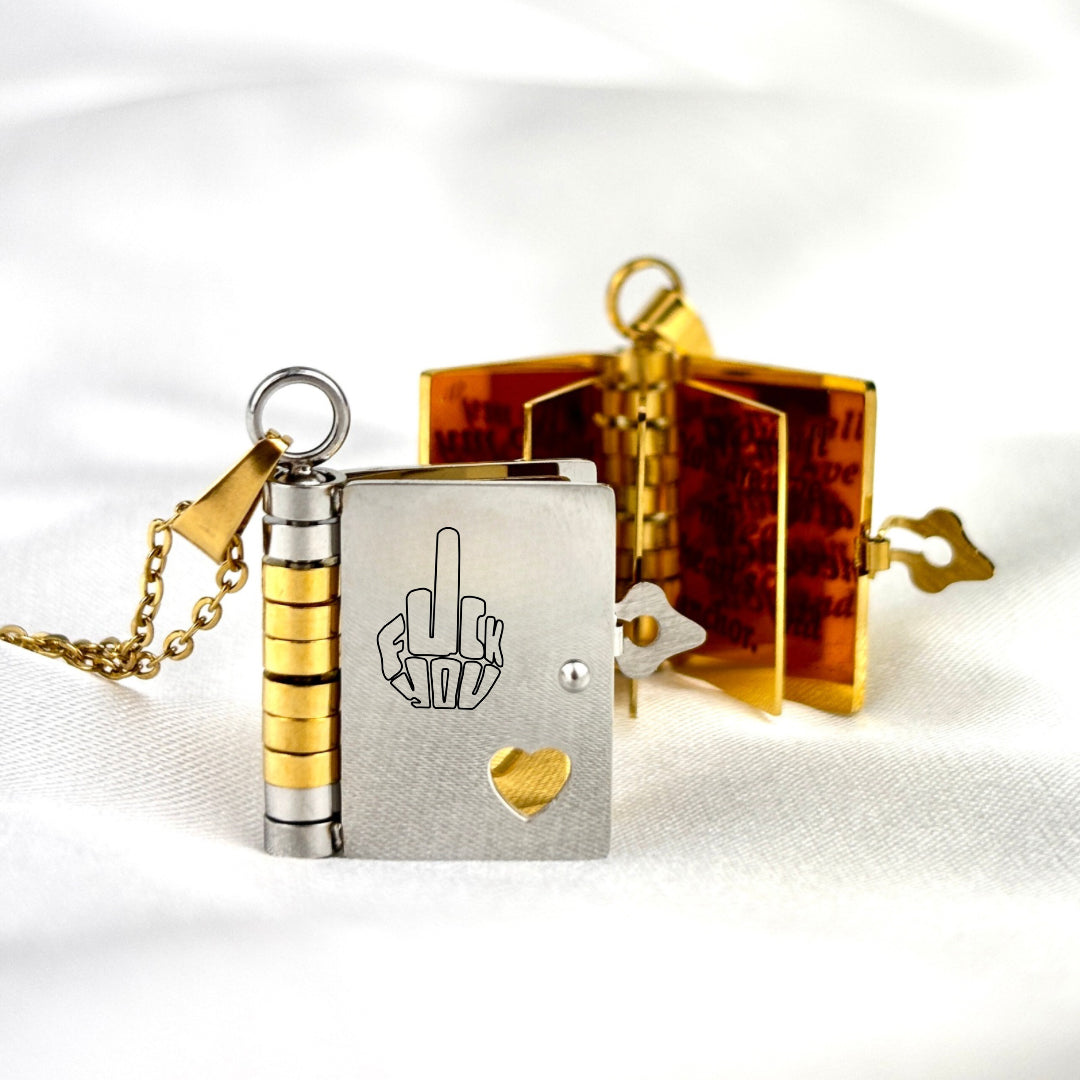 Fuck It Adulting is bullshit Book Necklace