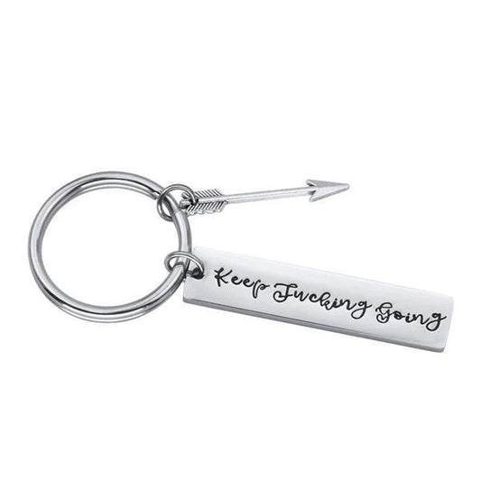 Keep F Going Keychain