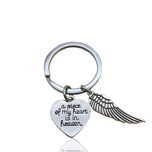 A Piece of My Heart is in Heaven Keychain