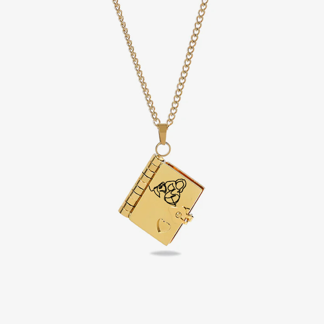 Grandmother And Granddaughter A Link That Can Never Be Undone Book Necklace