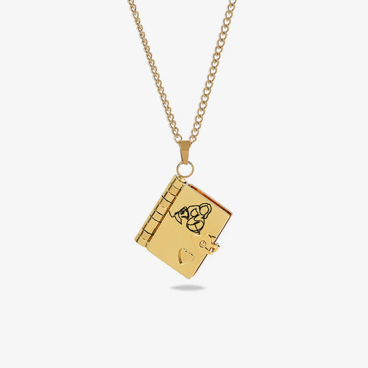 Grandmother And Granddaughter A Link That Can Never Be Undone Book Necklace