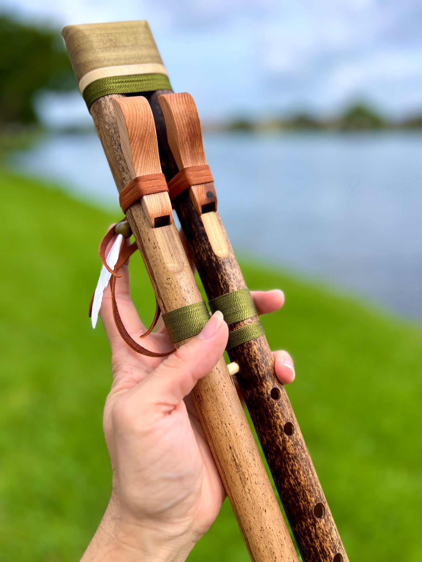 Native drone bamboo flute - Prallel Style
