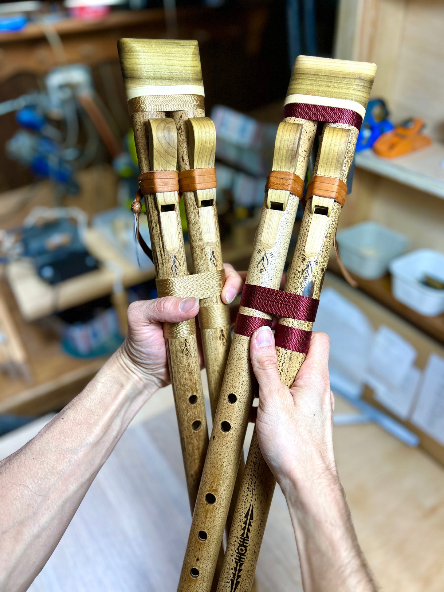Native drone bamboo flute - Prallel Style
