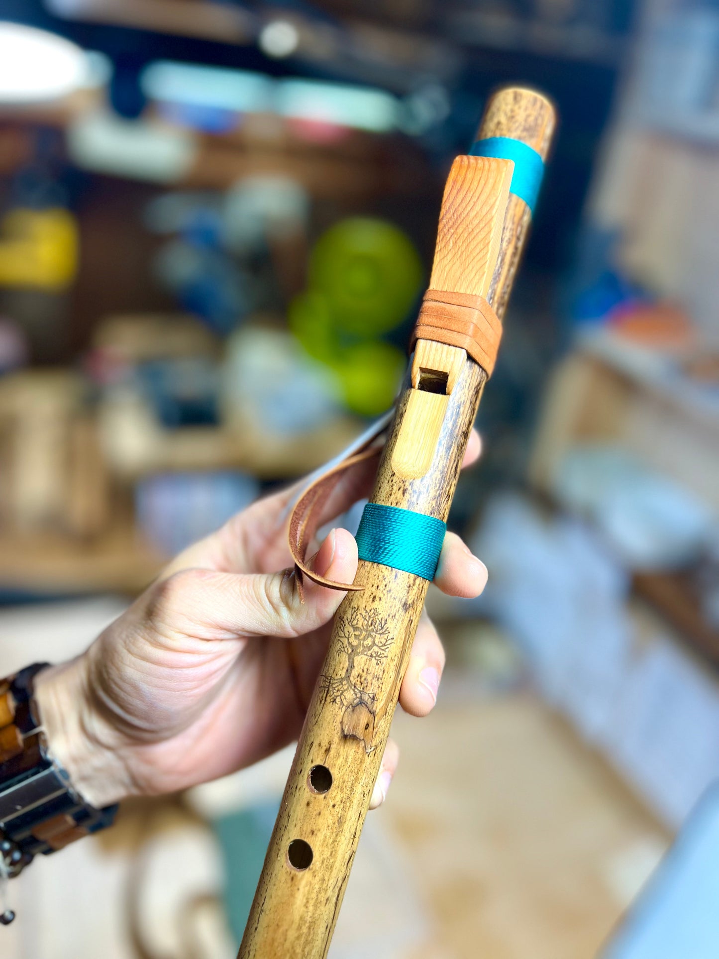 Native-Inspired Spirit bamboo Flute - (432 HZ Edition)